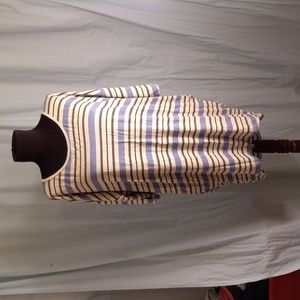 LuLaRoe S Irma NEW Stripes Gray Blue